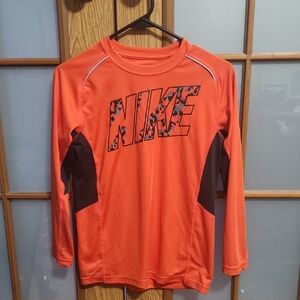 Nike Kids Vibrant Orange Long Sleeve Tee